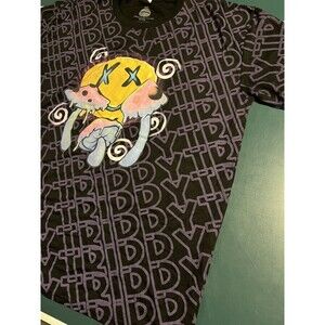 Bailey Apparel Launder Trippy Mushroom Smiley T-Shirt 2XL XXL All Over Hippie